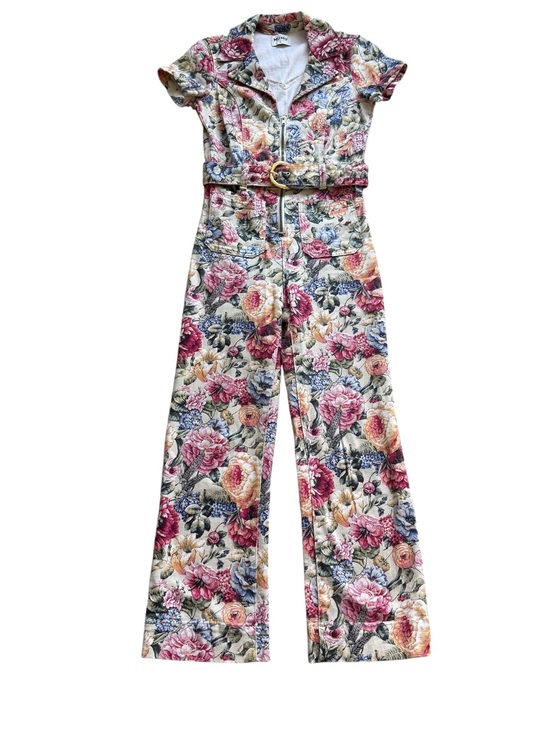Show Me Your MuMu Pants - Show Me Your Mumu Jacksonville Floral Denim Belted Jumpsuit S Boho Dusty Meadows